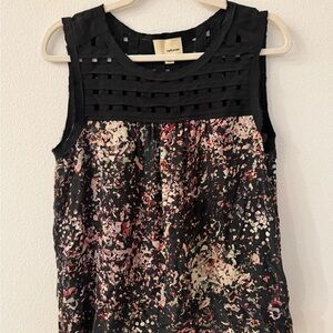 Women's Black and Pink Tank Top